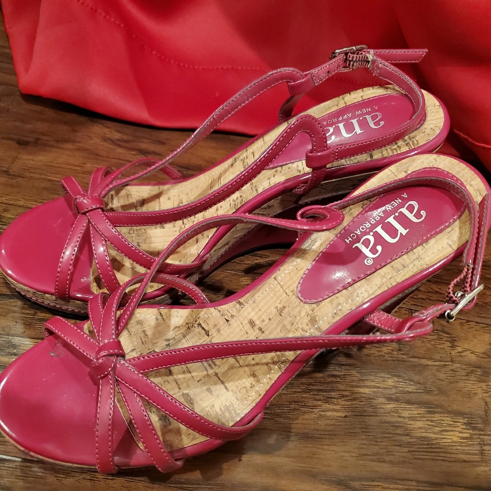 A.n.a. pink wedges.